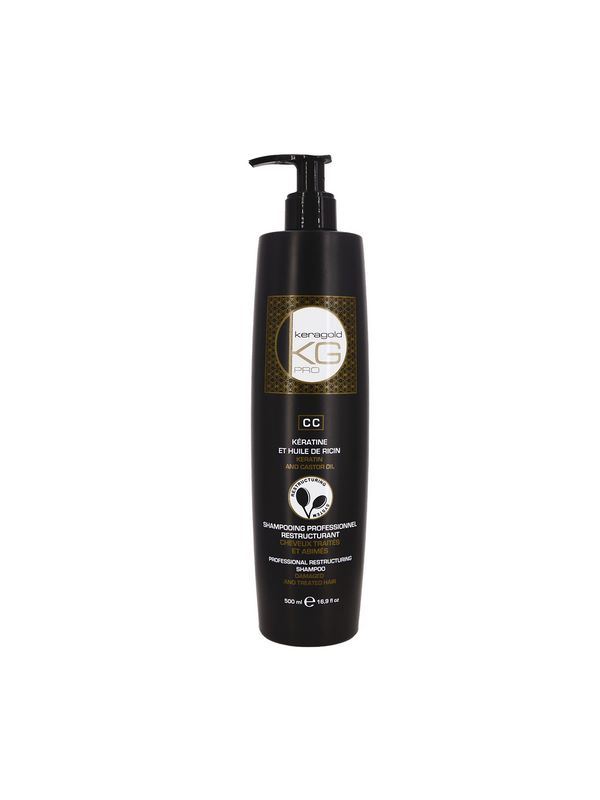KERAGOLD – CC – Shampooing 500 ml – Kératine et huile de ricin