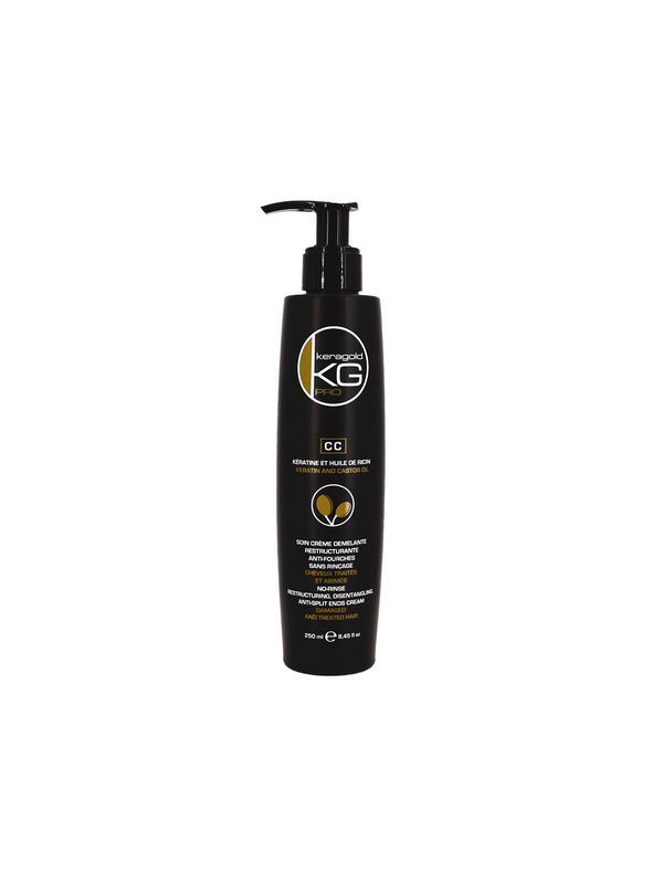 KERAGOLD – CC – Soin crème démêlante 250 ml – Kératine et huile de ricin