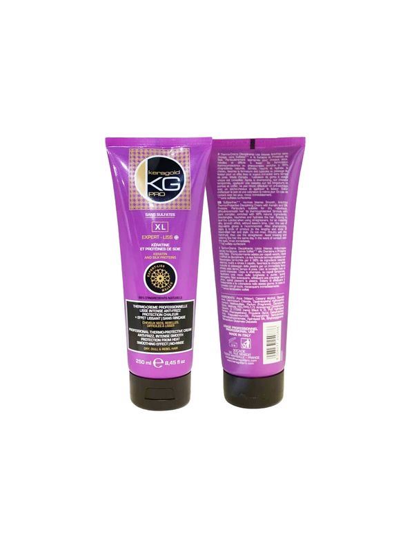 KERAGOLD – XL – Thermo-crème 250 ml – Kératine et protéines de soie sans sulfates