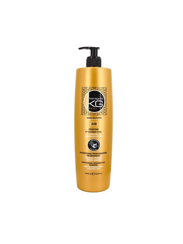 KERAGOLD – AB – Shampooing 1000 ml – Kératine et extrait d’ail sans sulfates